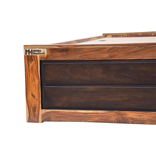 Sheesham solid wood diwan bed with storage natural brown - Image 5