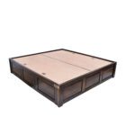 Sheesham solid wood diwan bed with storage walnut - Image 3