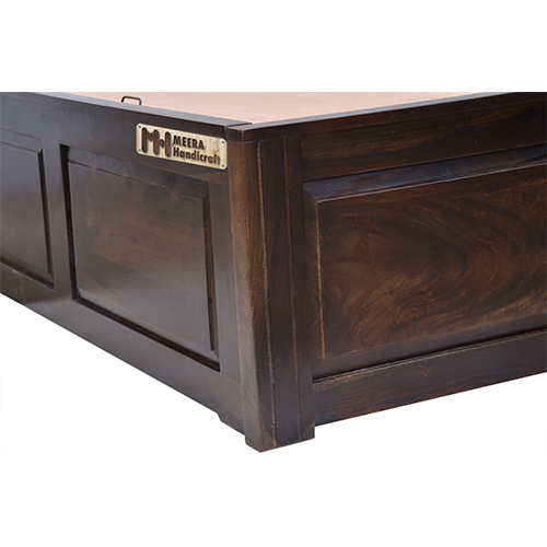 Sheesham solid wood diwan bed with storage walnut - Image 4