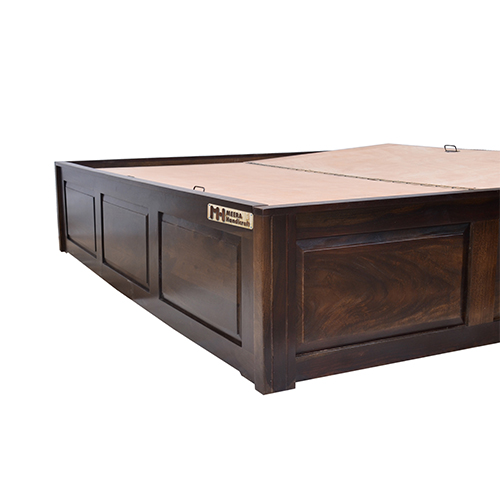 Sheesham solid wood diwan bed with storage walnut - Image 5
