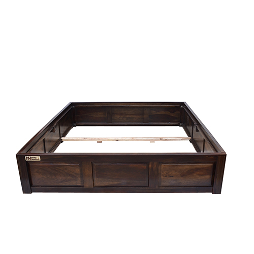 Sheesham solid wood diwan bed with storage walnut - Image 8