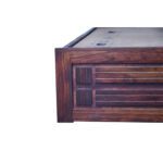 Meera sheesham solid wood bed without storage-king size natural brown - Image 4