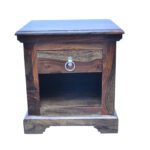 Sheesham solid wood one drawer bed side provincial teak