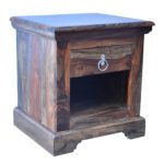 Sheesham solid wood one drawer bed side provincial teak - Image 2