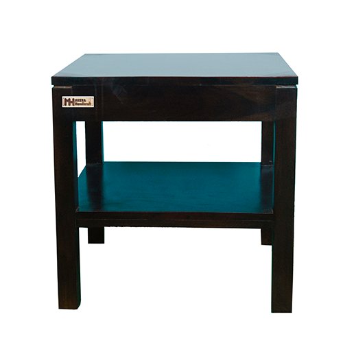 Sheesham Solid Wood Stool With Shelf Walnut - Image 2