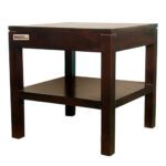 Sheesham Solid Wood Stool With Shelf Walnut - Image 3