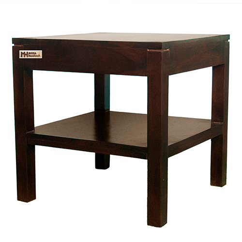Sheesham Solid Wood Stool With Shelf Walnut - Image 3