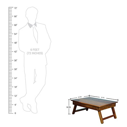 Sheesham Solid Wood Folding Mini Table Provincial Teak - Image 7