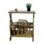 Sheesham Solid Wood Small Magazine Holder Natural Sheesham