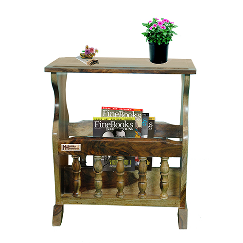 Sheesham Solid Wood Small Magazine Holder Natural Sheesham - Image 1
