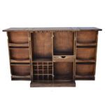 Diamond sheesham solid wood bar cabinet walnut - Image 2