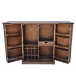 Diamond sheesham solid wood bar cabinet walnut - Image 4