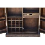 Diamond sheesham solid wood bar cabinet walnut - Image 3