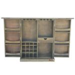 Diamond sheesham solid wood bar cabinet warm chestnut - Image 2