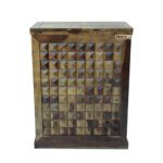 Diamond sheesham solid wood bar cabinet warm chestnut - Image 3