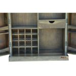 Diamond sheesham solid wood bar cabinet warm chestnut - Image 6