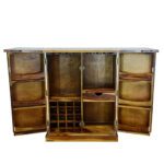 Wooden wave sheesham solid wood bar cabinet provincial teak - Image 4