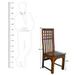 Sheesham Solid Wood Chair Natural Brown - Image 7