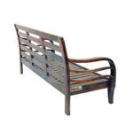 Sheesham Solid Wood Sofa-3 Seater Natural Brown - Image 4