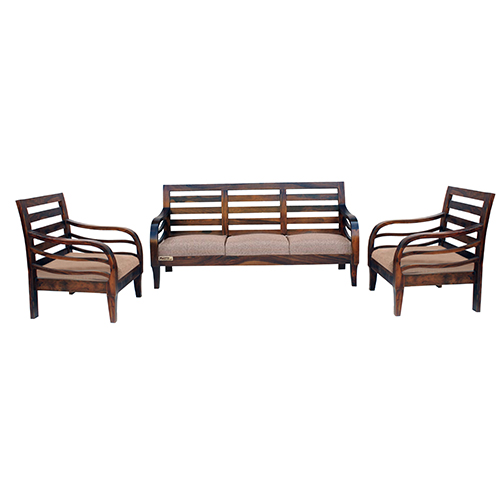 Sheesham Solid Wood Sofa-5 Seater Natural Brown - Image 1