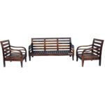 Sheesham Solid Wood Sofa-5 Seater Natural Brown - Image 2