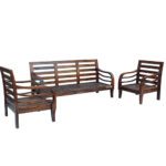 Sheesham Solid Wood Sofa-5 Seater Natural Brown - Image 3