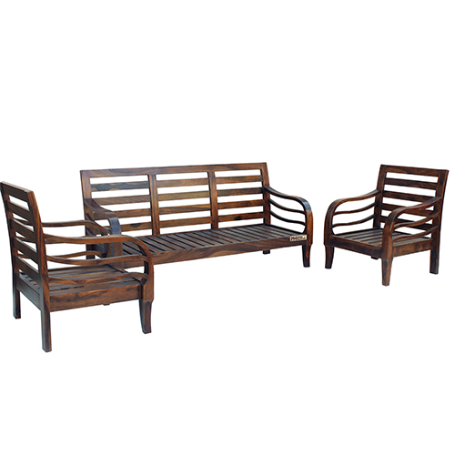 Sheesham Solid Wood Sofa-5 Seater Natural Brown - Image 3