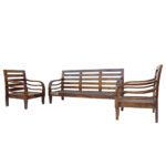 Sheesham Solid Wood Sofa-5 Seater Natural Brown - Image 4