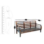 Sheesham Solid Wood Sofa-5 Seater Natural Brown - Image 5