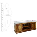 Sheesham solid wood tv cabinet provincial teak - Image 8