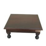 Sheesham Solid Wood Pooja Chowki Natural Brown