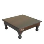 Sheesham Solid Wood Pooja Chowki Natural Brown - Image 2