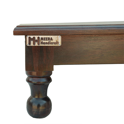 Sheesham Solid Wood Pooja Chowki Natural Brown - Image 4