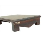 Sheesham Solid Wood Pooja Chowki Small Natural Brown - Image 3