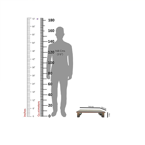 Sheesham Solid Wood Pooja Chowki Small Natural Brown - Image 4