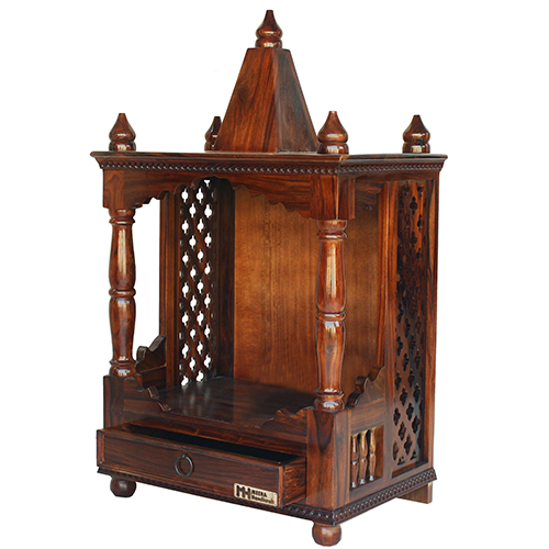 Sheesham Solid Wood Temple Natural Brown - Image 2