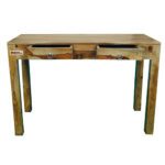 Sheesham Solid Wood Study Table 2 Drawer Provincial Teak - Image 11