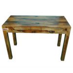 Sheesham Solid Wood Study Table 2 Drawer Provincial Teak - Image 8