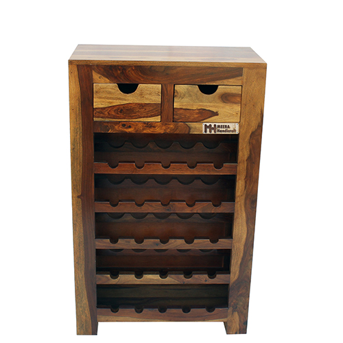 Sheesham solid wood open bar cabinet provincial teak - Image 2