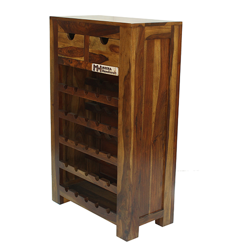 Sheesham solid wood open bar cabinet provincial teak - Image 6