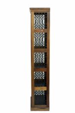 Iron grill sheesham solid wood book shelf 6-2 provincial teak - Image 5