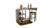 Curve edge sheesham solid wood bar cabinet - Image 4