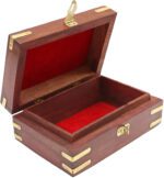 Handcrafted Wood Jewellery Box For Women To store make up beauty products Vanity Box (Brown) - Image 4