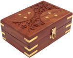 Handcrafted Wood Jewellery Box For Women To store make up beauty products Vanity Box (Brown)