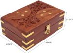 Handcrafted Wood Jewellery Box For Women To store make up beauty products Vanity Box (Brown) - Image 5