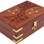 Handcrafted Wood Jewellery Box For Women To store make up beauty products Vanity Box  (Brown)