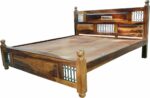 Meera Handicraft Solid Sheesham Wood Queen Size Bed - Image 2