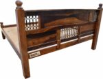 Meera Handicraft Solid Sheesham Wood Queen Size Bed - Image 3