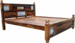 Meera Handicraft Solid Sheesham Wood Queen Size Bed - Image 4