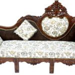 Hand Made Teak Wood Sofa Couch/diwan Three Seater for Living Room Furniture Solid Wood Diwan  (Finish Color -Brown, Pre-assembled)